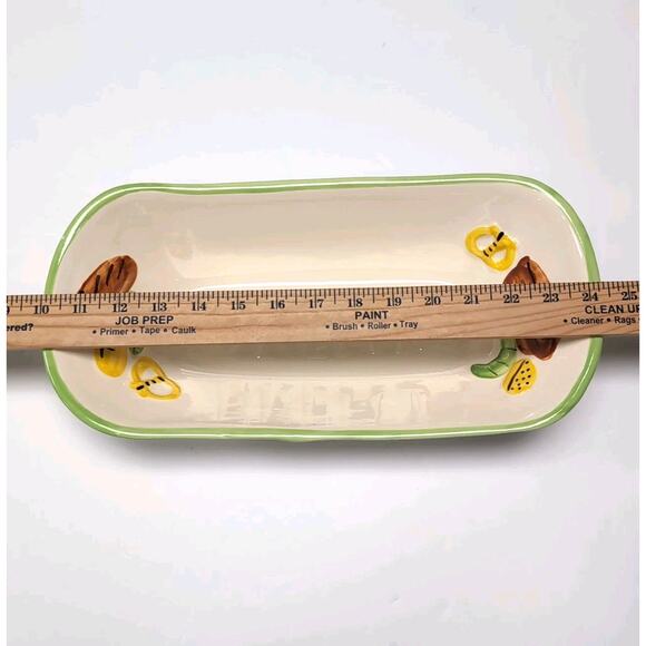 VTG Maurice Ceramics Of Calif USA Mid Century BREAD Ceramic Basket Tray Novelty - Picture 11 of 11